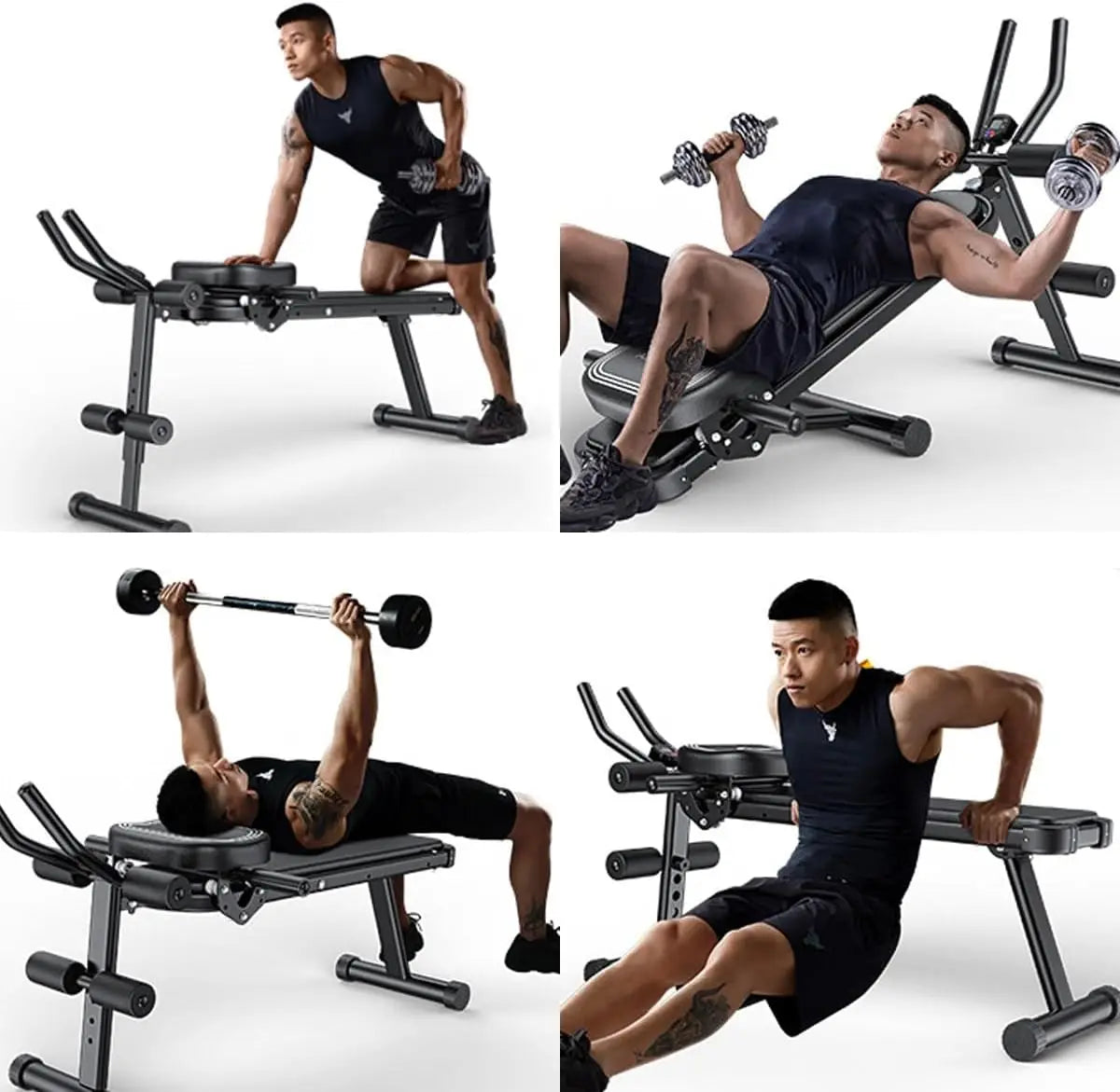 Adjustable Ab Trainer Machine Foldable Ab Workout Equipment for Core Strength Training