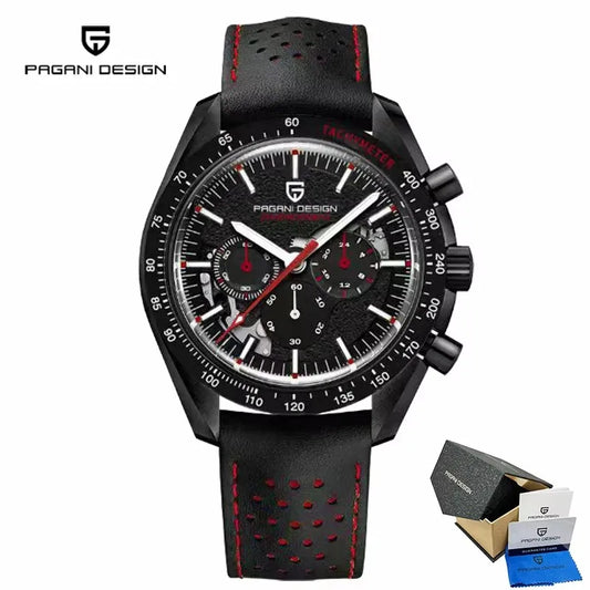 PAGANI DESIGN Men's Watches Chronograph Top Luxury Watch For Men Quartz Wristwatches Chronograph Leather Waterproof Sports Clock