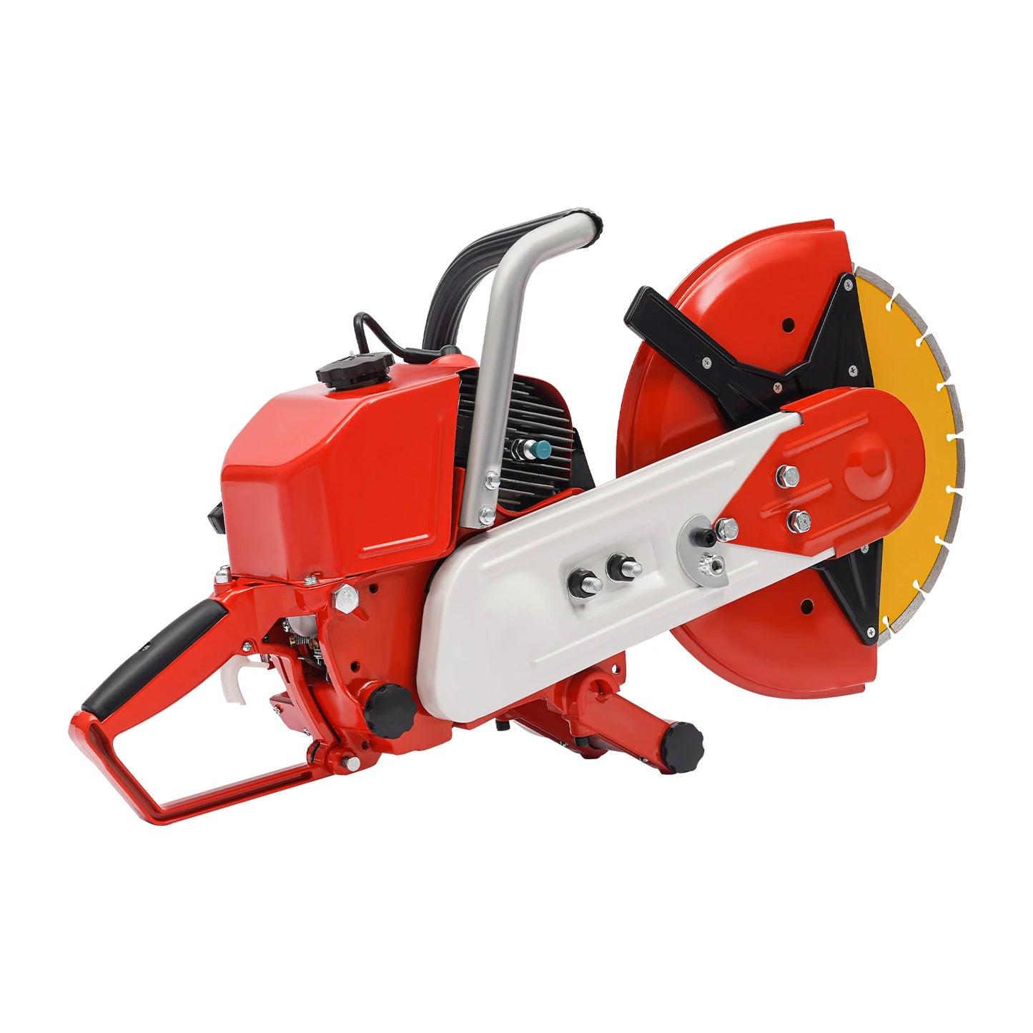 12" Gas Powered Concrete Cutter Cut-Include Diamond Saw Blade 4500w 95cc Circular Saw Toothless Wet/Dry Cutting Tool