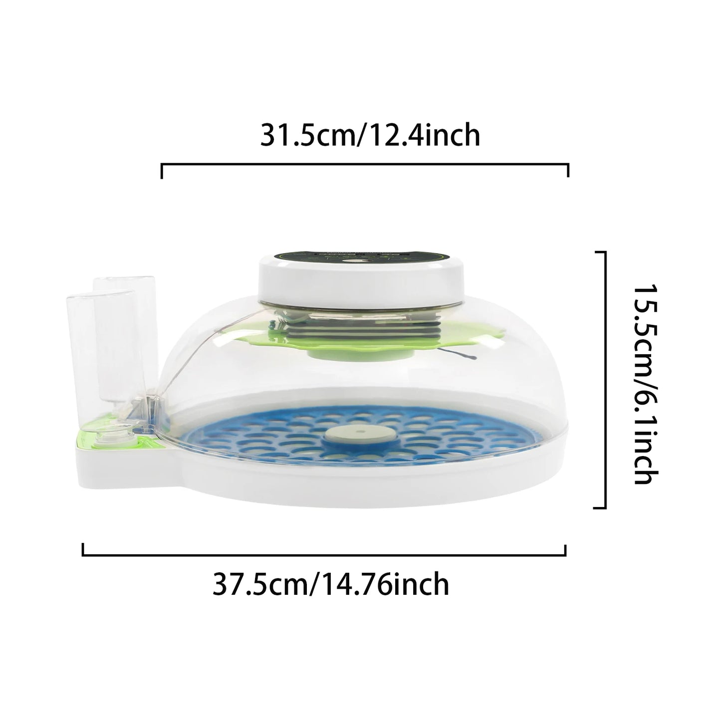 Small Incubator for 60 Small Eggs, Automatic Water Replenishment and Temperature Control Incubator, Outdoor Poultry