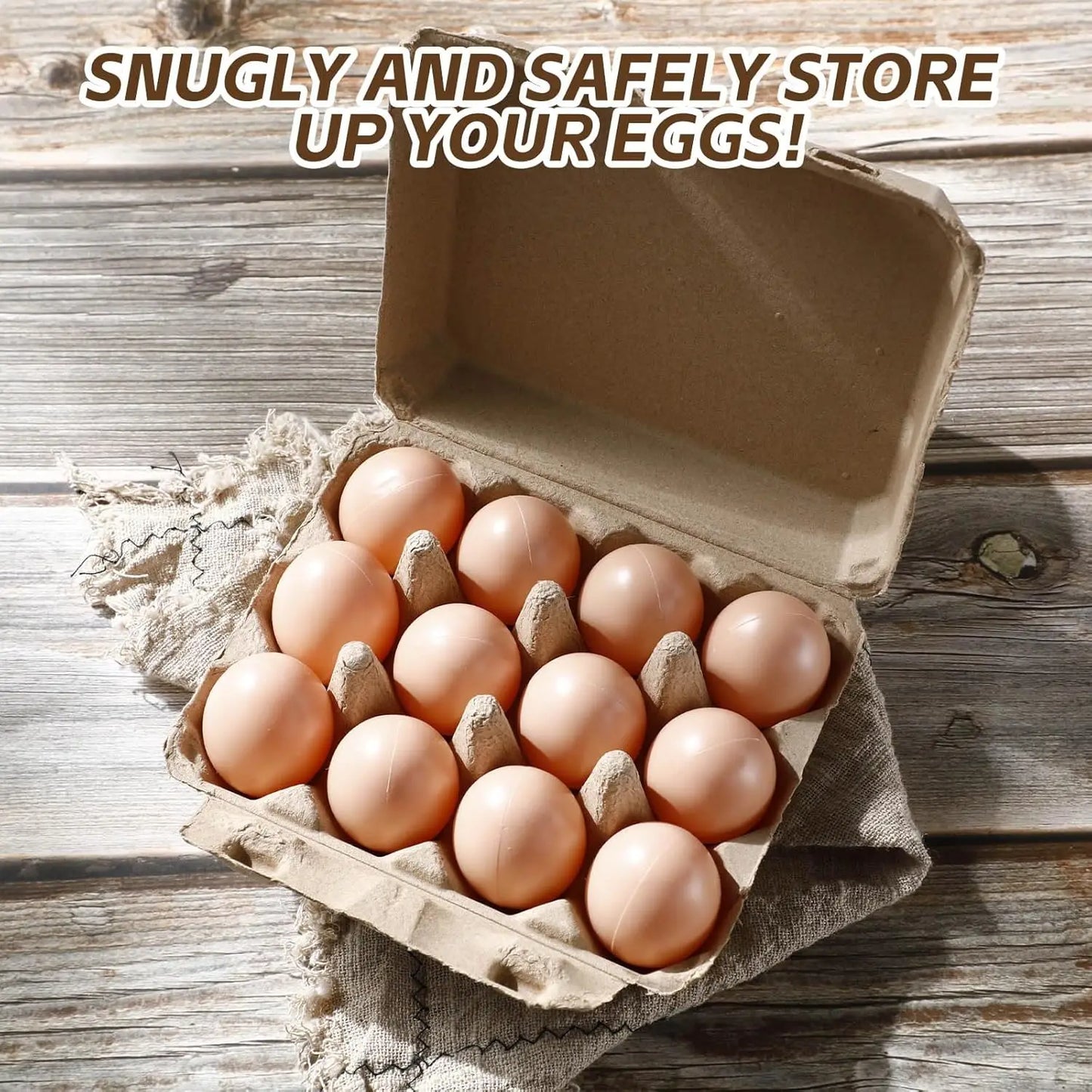 100 Pack Egg Carton Bulk 12 Chicken Duck Egg Carton Vintage Printed Farm Fresh Crate with 3 x 4 Holds Recycled Paper