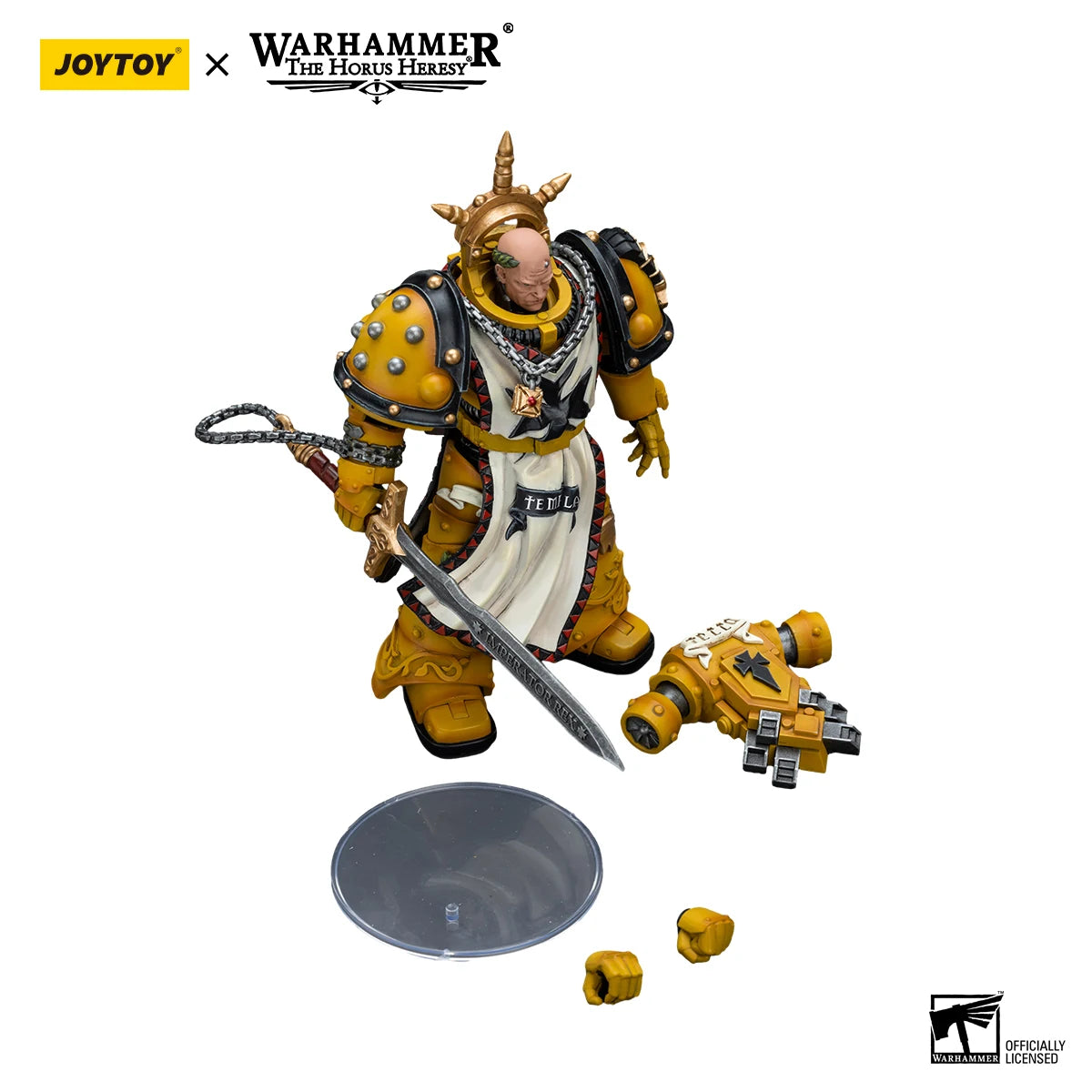 JOYTOY Warhammer 40K 1/18 Action Figure Imperial Fists Sigismund, First Captain of the Imperial Fists Anime figures Toys Model