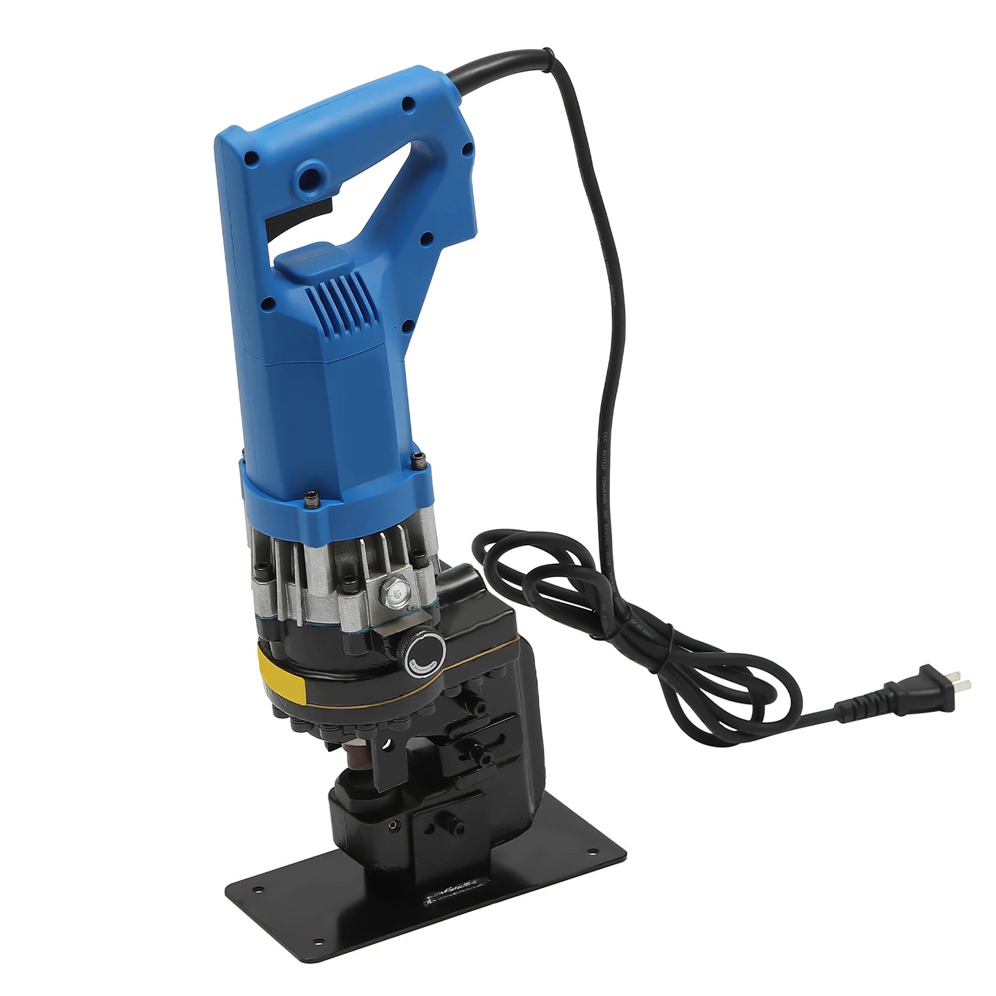 1800W Punching Machine Electric Hydraulic Metal Hole Puncher 5 Set Dies for Iron Copper Aluminum Plate Angle Steel