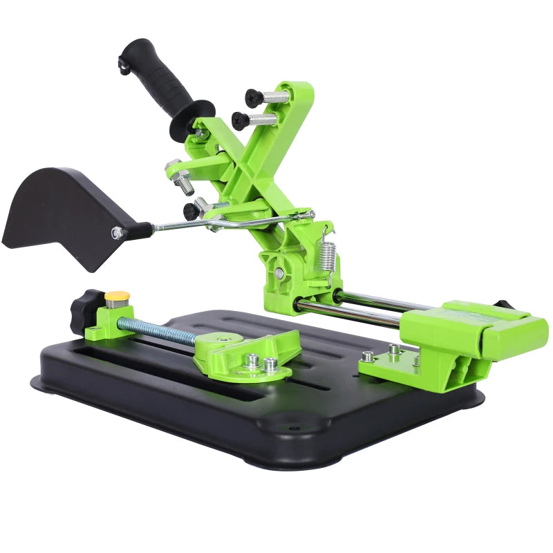 Universal Angle Grinder Stand,Grinder HOlder Sliding Handle bracket,Upgraded Cast Iron Base ,Cutting Angle Adjustable for 100 an