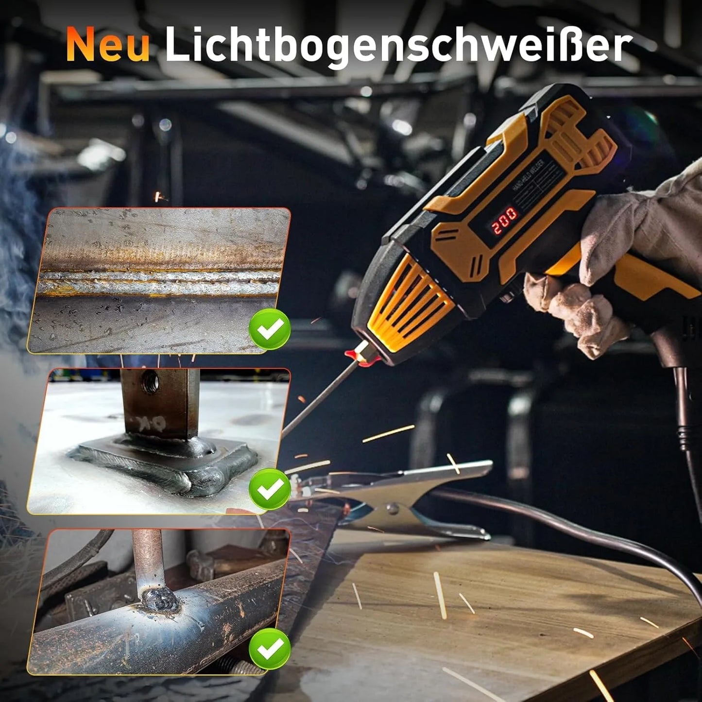 Handheld Welder ARC IGBT 120A with 6 Variable Current Settings FA206 Electrodes Welding Machine for Machine Wire 3/32"-1/8"