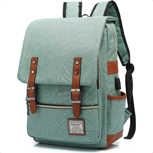 UGRACE  Laptop Backpack with USB Charging Port Water Resistant Travelling Backpacks College Bag for Men Women Fits up to 15.6In