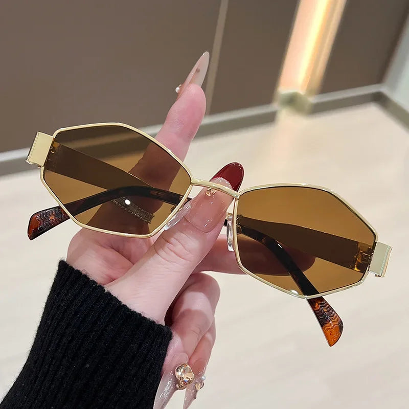 Vintage Special-Shaped Sunglasses Women Men Square Sun Glasses Female Retro Polygon Oculos De Sol ﻿for Male Eyeglass Eyewear