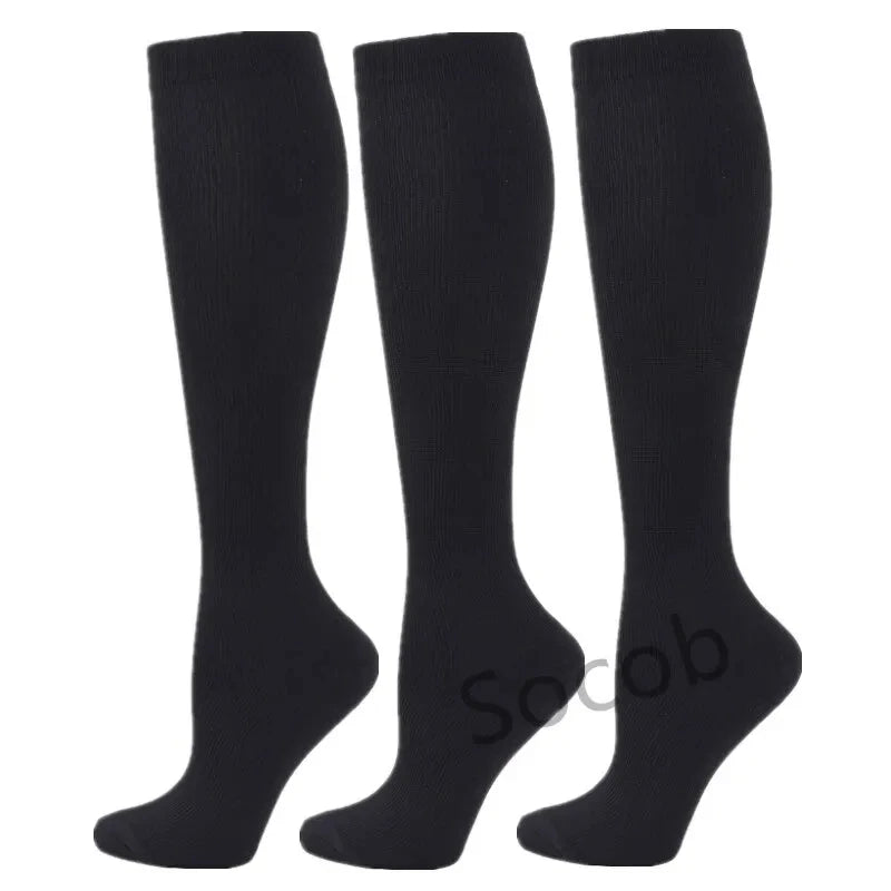 3/6/7Calf Compression Socks Men Medical Varicose Veins Diabetes Edema Sports Socks Running Football Basketball Riding Knee Socks