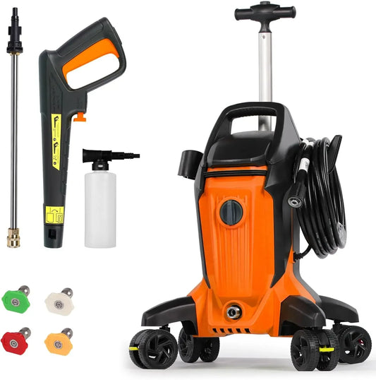 Electric Pressure Washer 4000 PSI 2.8 GPM Power Washer Telescopic Handle and Anti Tipping Technology Pressure Washer with 24FT