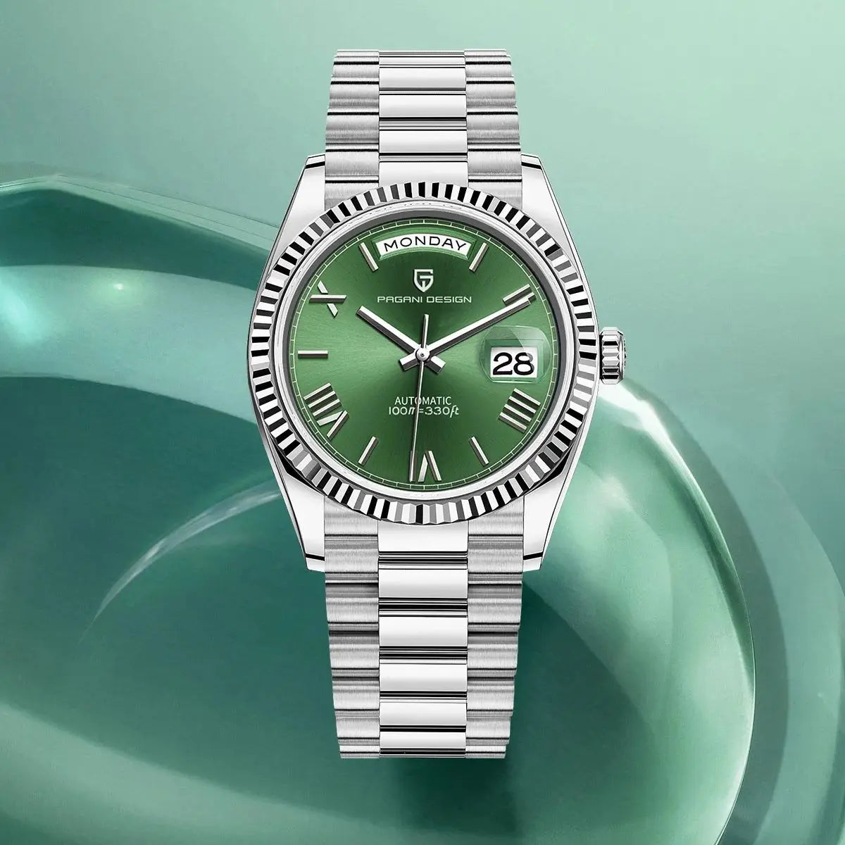 Pagani Design ST16 Green Automatic Mechanical Mens Watch