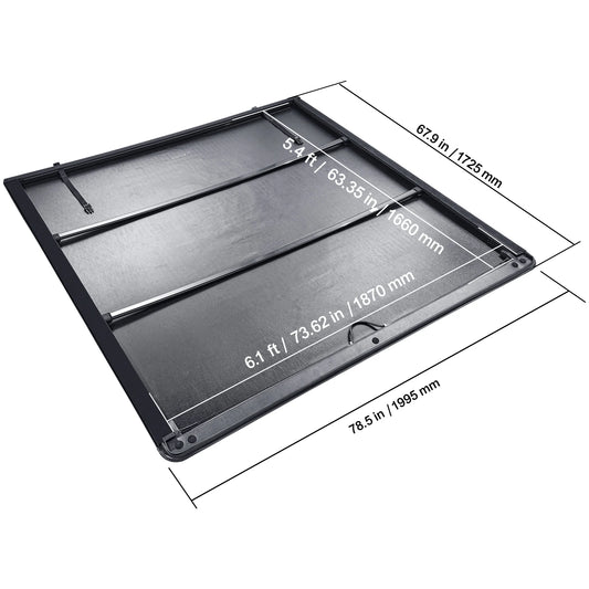 SucceBuy Truck Bed Cover Roll Up Truck Bed Tonneau Cover Compatible with 2009-2024 Ford F-150 Styleside Bed for 5.5 x 5.4 ft Bed