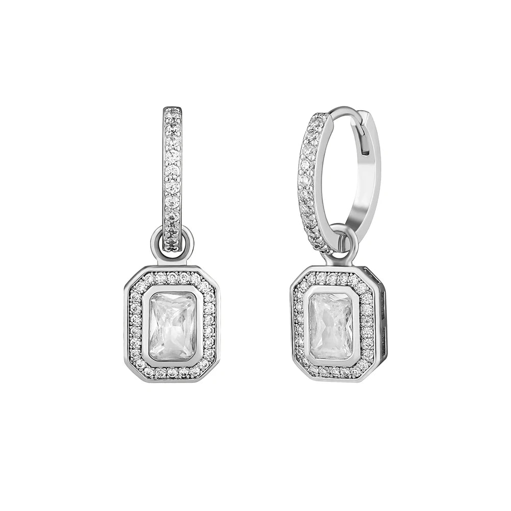 Topgrillz Nano Emerald Stud Earrings Cute Romantic Jewelry