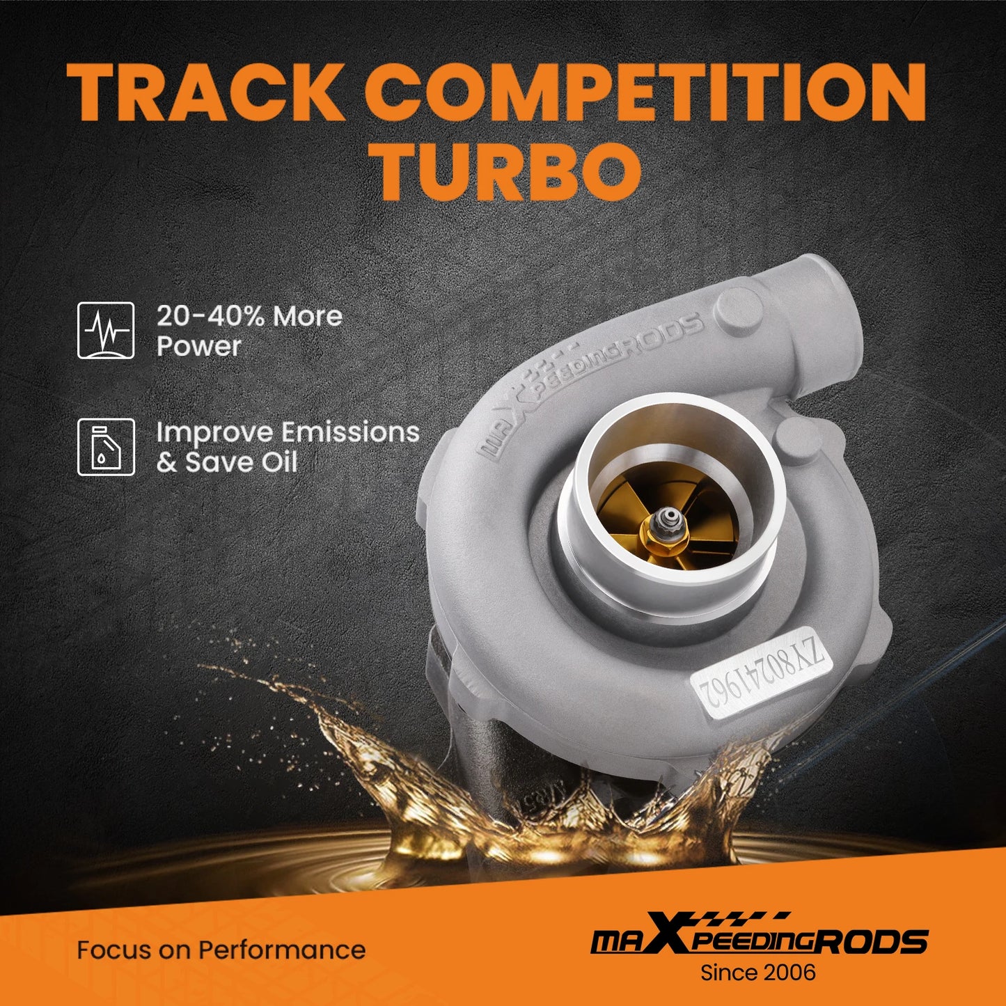 T3 T04E Street Billet Turbo Turbocharger 0.57 A/R 0.5 A/R  Turbine Universal for 1.5-2.5L