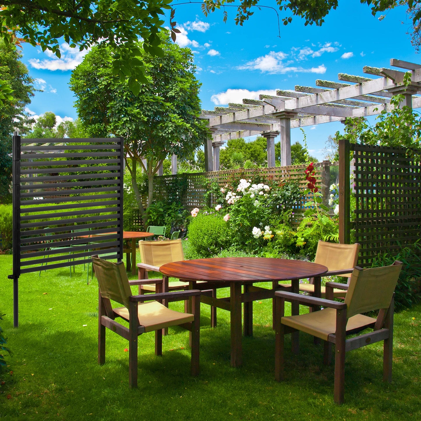 Outdoor Metal Privacy Screen Panels For Patio Garden 90x120