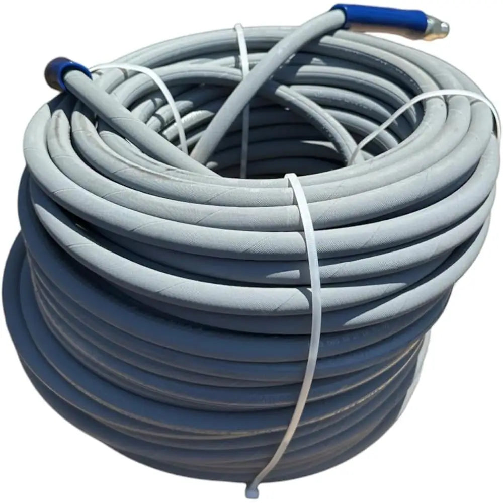 AHS295 Pressure Washer Hose 3/8" x 200' Quick Connect Non-Marking Vinyl Bend Restrictors 250°F Commercial Grade 1-Wire 4200 PSI