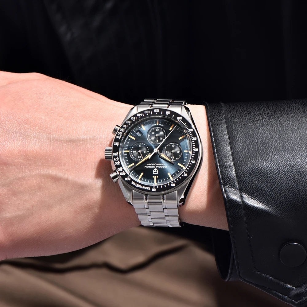 Pagani Design Moon Mens Luxury Chronograph Quartz Ceramic