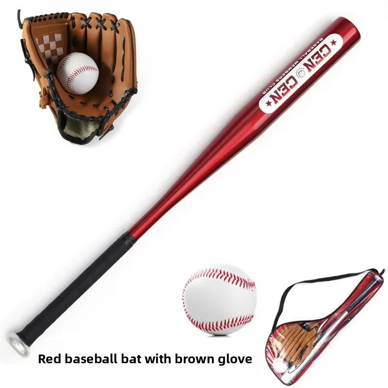 Beginner Children's Baseball Equipment Set Leather Glove Youth Bapa Aluminum Alloy Basswood Oak Training Baseball Bat