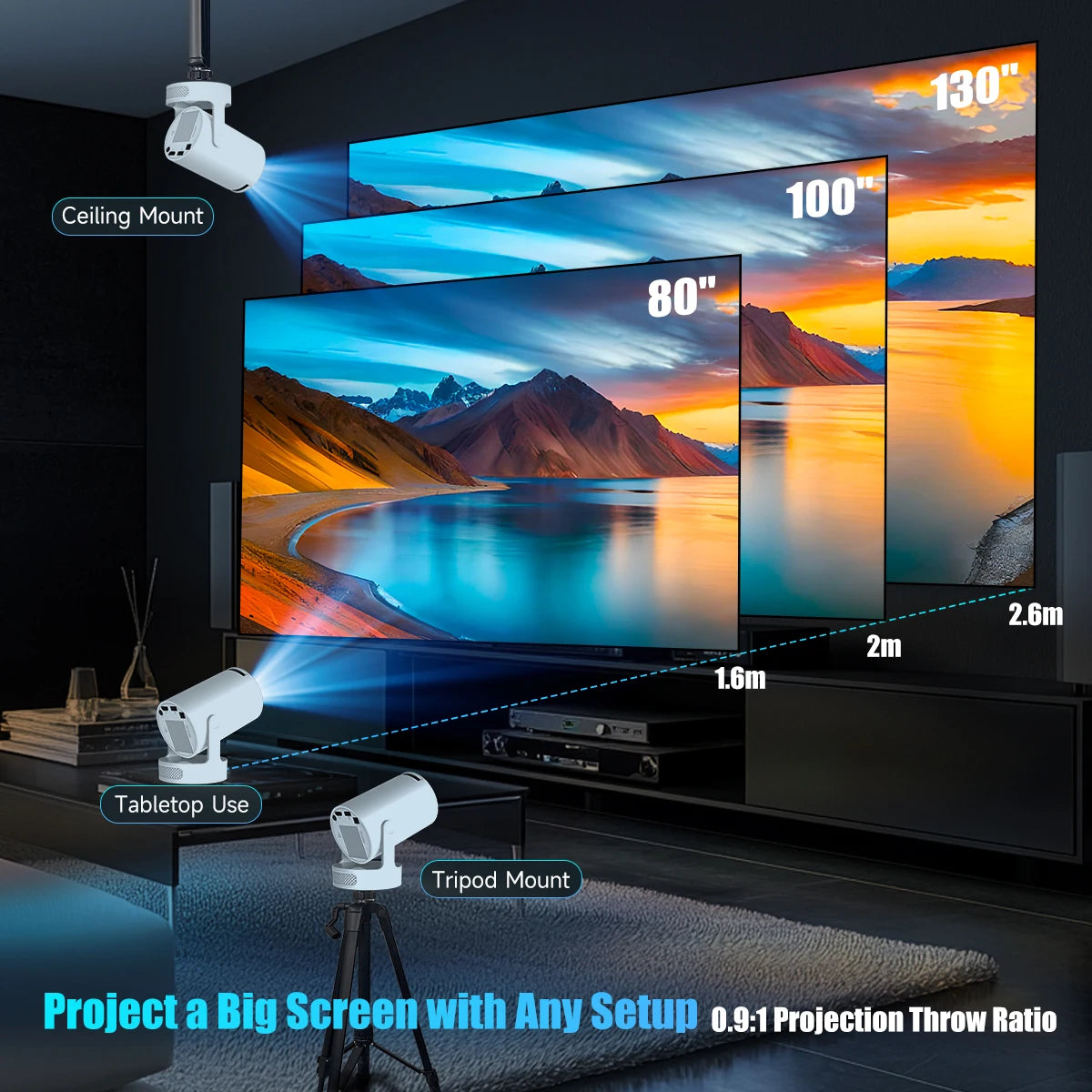 Magcubic HY300 Pro Projector Android 11 8000 Lumens