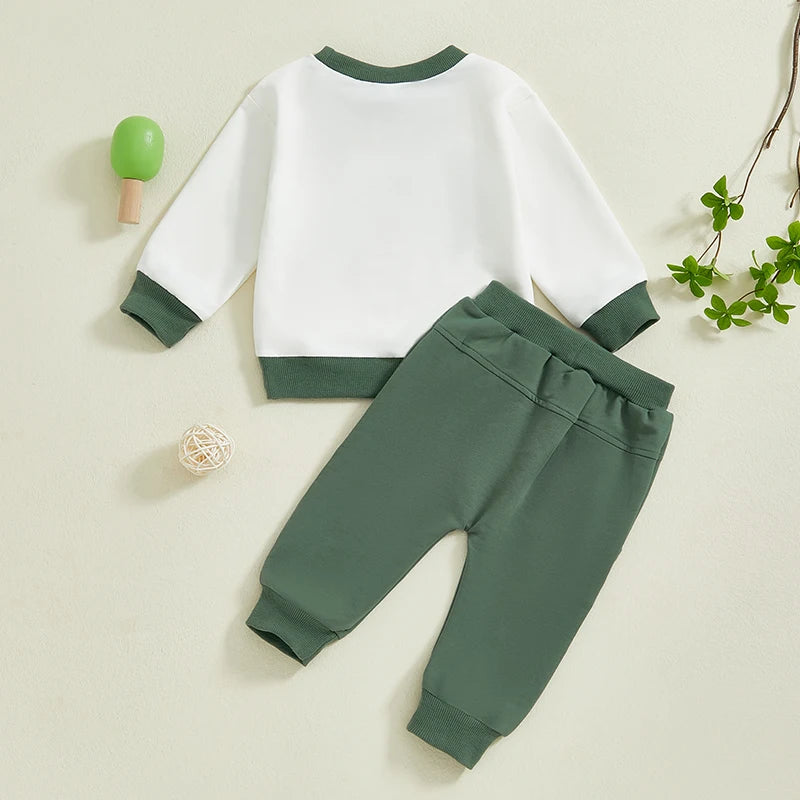 Toddler Boys Outfit Short Sleeve Round Neck Dinosaur Print T-Shirt with Drawstring Waist Shorts Kids Clothing Set