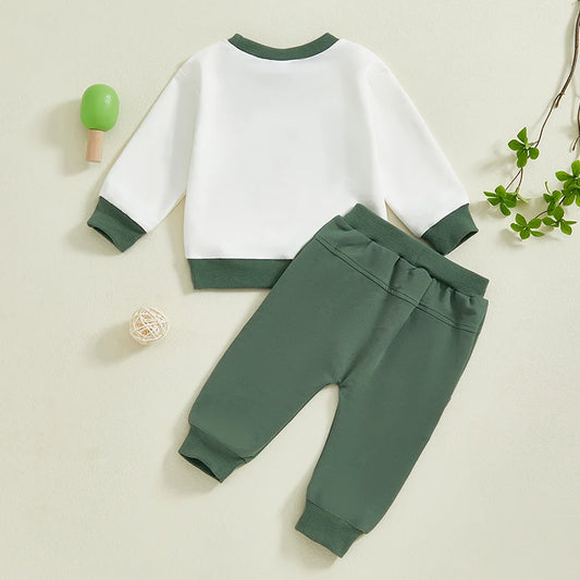 Toddler Boys Outfit Short Sleeve Round Neck Dinosaur Print T-Shirt with Drawstring Waist Shorts Kids Clothing Set