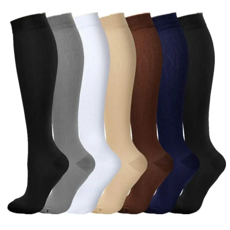 3/6/7Calf Compression Socks Men Medical Varicose Veins Diabetes Edema Sports Socks Running Football Basketball Riding Knee Socks