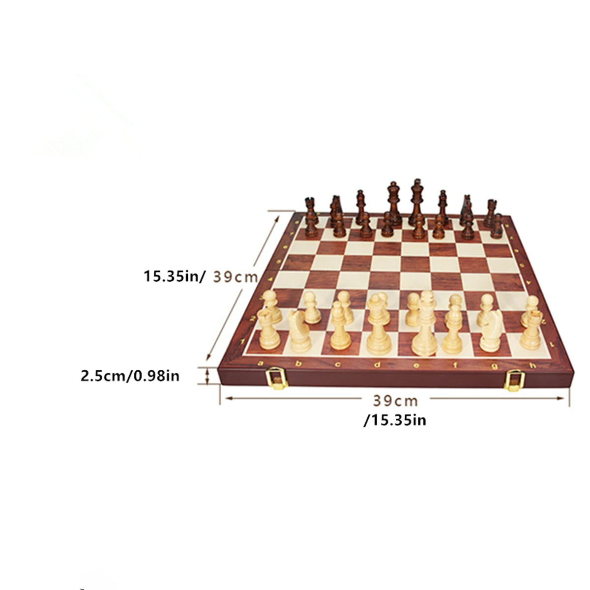 Chess Solid Wood Pieces High-grade Set Folding Board 39cm/15.35in Match With More Than 2 After Special Games