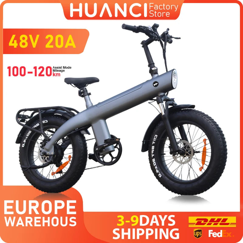 HUANCI Q3 electric bike 48V 20AH electric bikes 20 Inch ebike for adults Mountain e bike Electric Bike Electric Bicycle ebikes