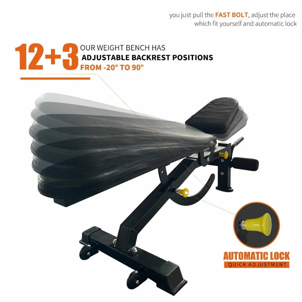 Adjustable Strength Training Bench Press Home Full Body Workout Foldable Weight Benches Gym Multi-functional Fitness Dumbbell