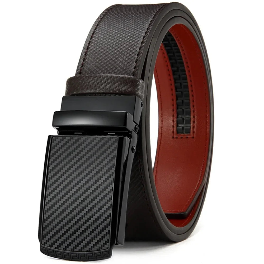 Automatic Genuine Leather Belt For Men Black Designer