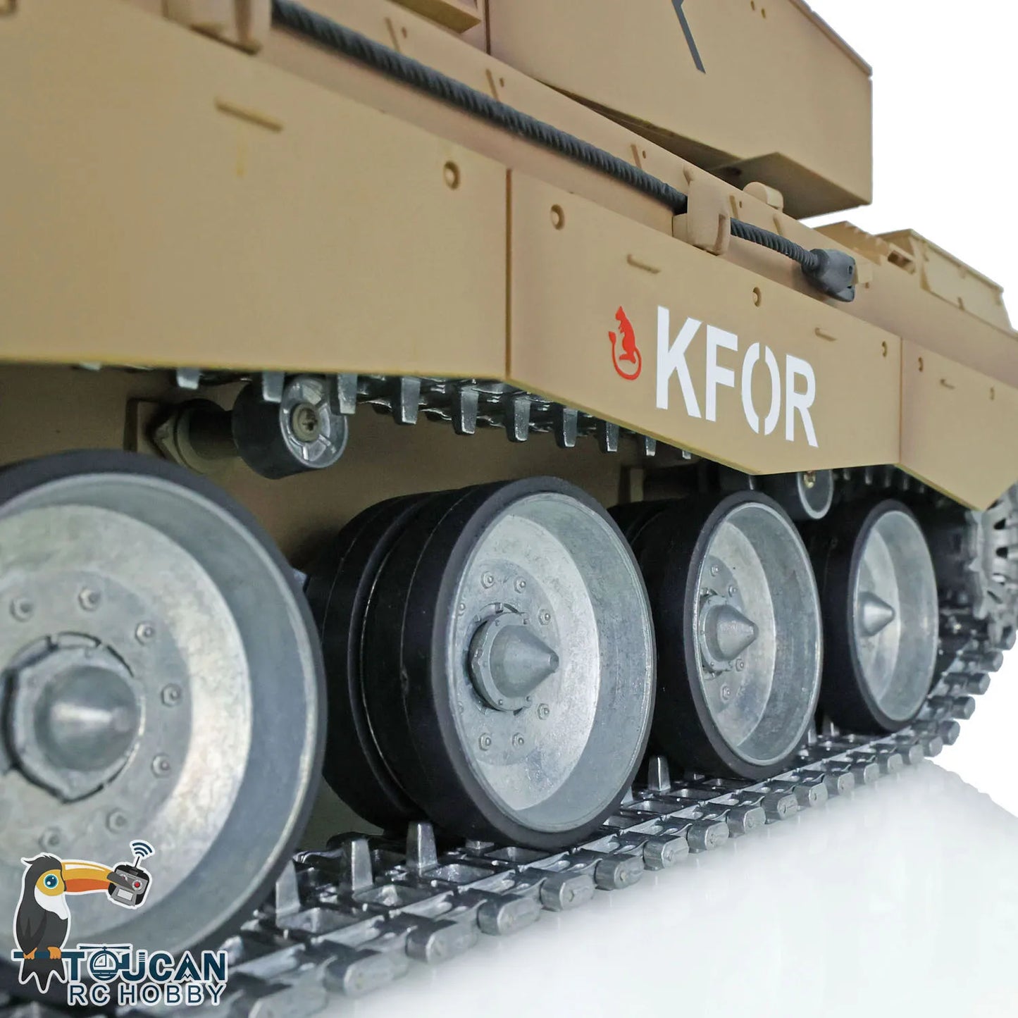 US Stock Heng Long 1/16 7.0 Customized Challenger II RC Tank 360° Turret Metal Tracks British Main Battle Tank 3908 Panzer Toy