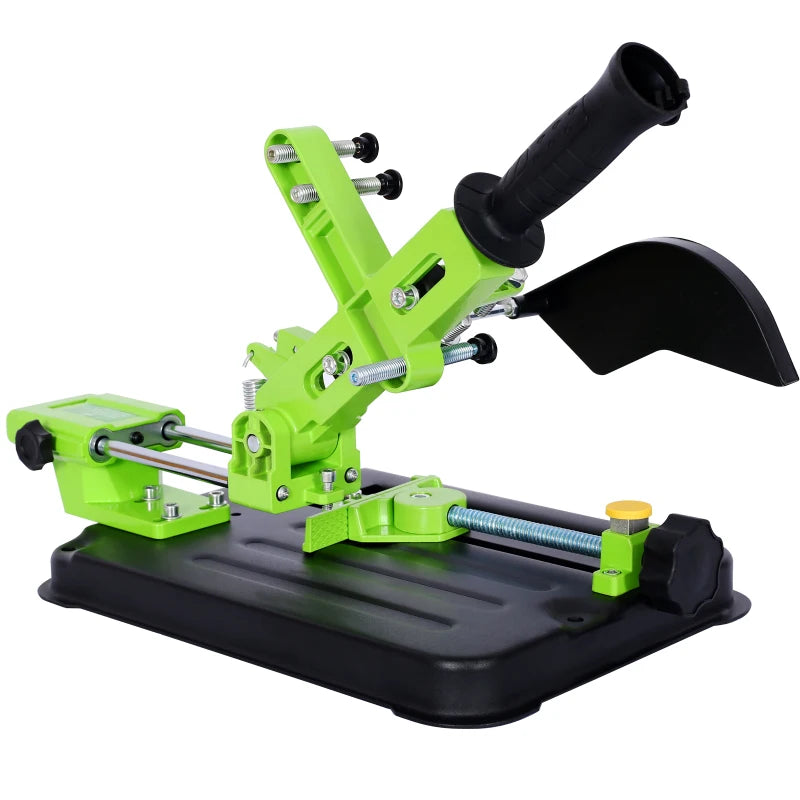 Universal Angle Grinder Stand,Grinder HOlder Sliding Handle bracket,Upgraded Cast Iron Base ,Cutting Angle Adjustable for 100 an