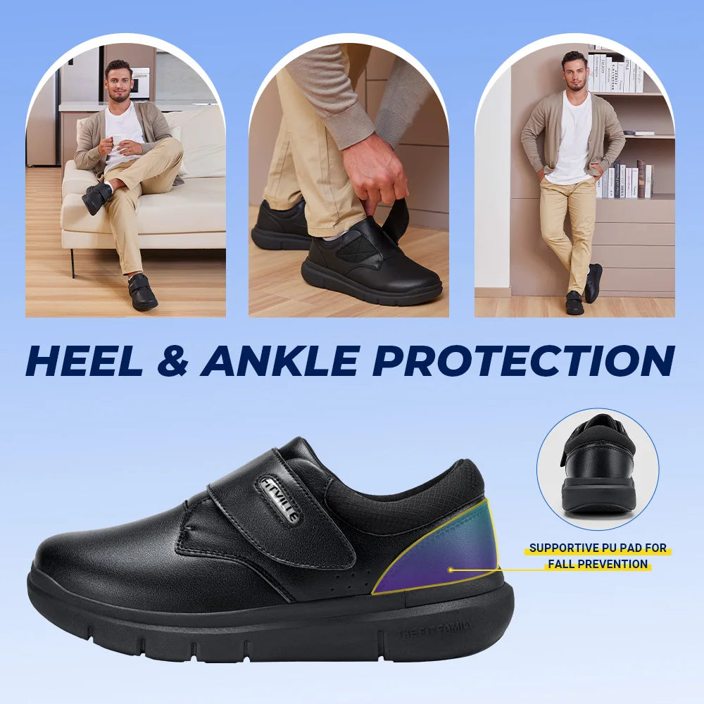 Extra Wide Mens Diabetic Walking Shoes With Arch Support