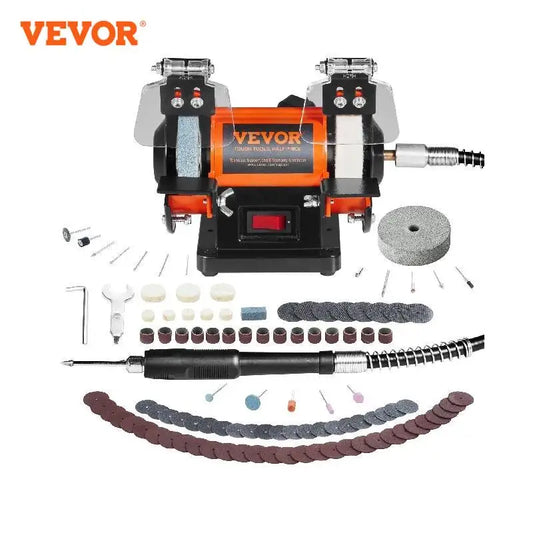 SucceBuy 3in Jewelry Polisher Buffer Brushless Adjustable Speed Mini Multi-purpose Bench Grinder Polishing Machine for Gemstones