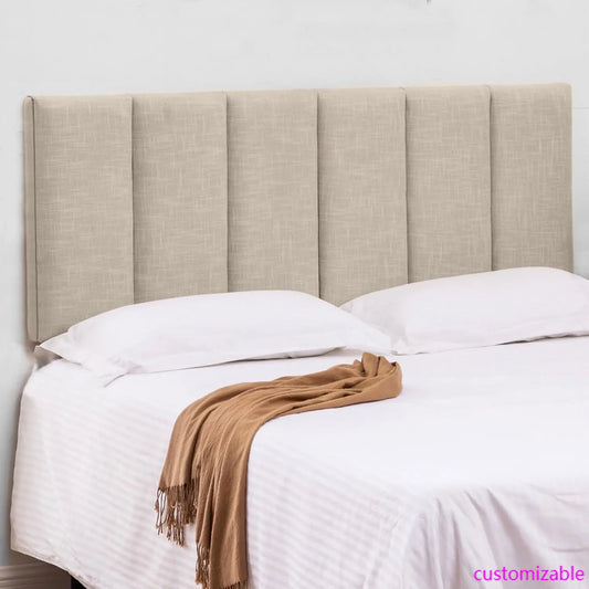 Upholstered Headboard Foldable King Size Headboards Eastern King/California King Linen Panel with Height Adjustments