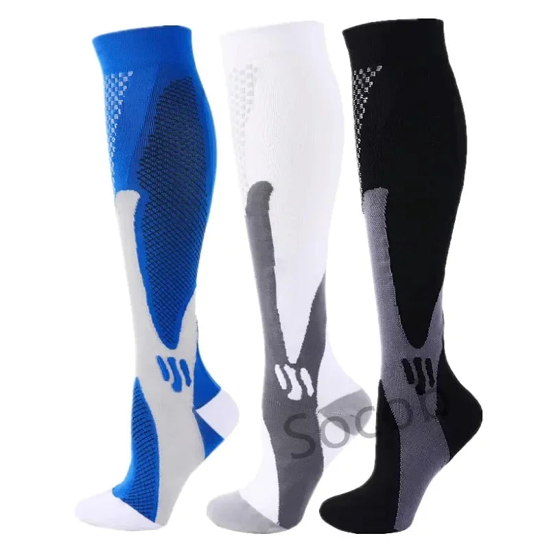 3/6/7Calf Compression Socks Men Medical Varicose Veins Diabetes Edema Sports Socks Running Football Basketball Riding Knee Socks