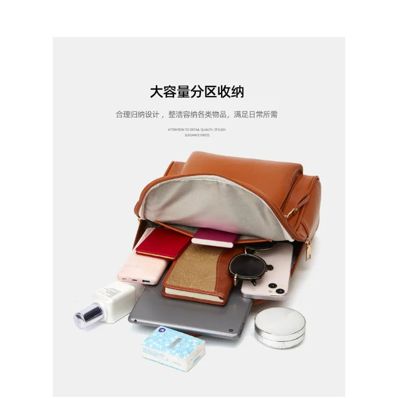 2025 New Trendy Fashion Backpack Set – Stylish Casual 3-Piece Mother & Daughter Bag