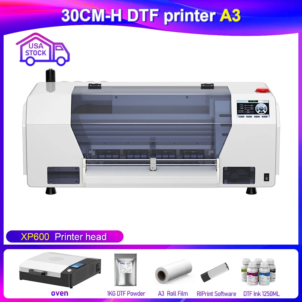 OYfame US Stock A3 A4 DTF Printer impresora UV dtf A3 For Epson XP600 T shirt Printing Machine A3 For L805 UV DTF Printer A3