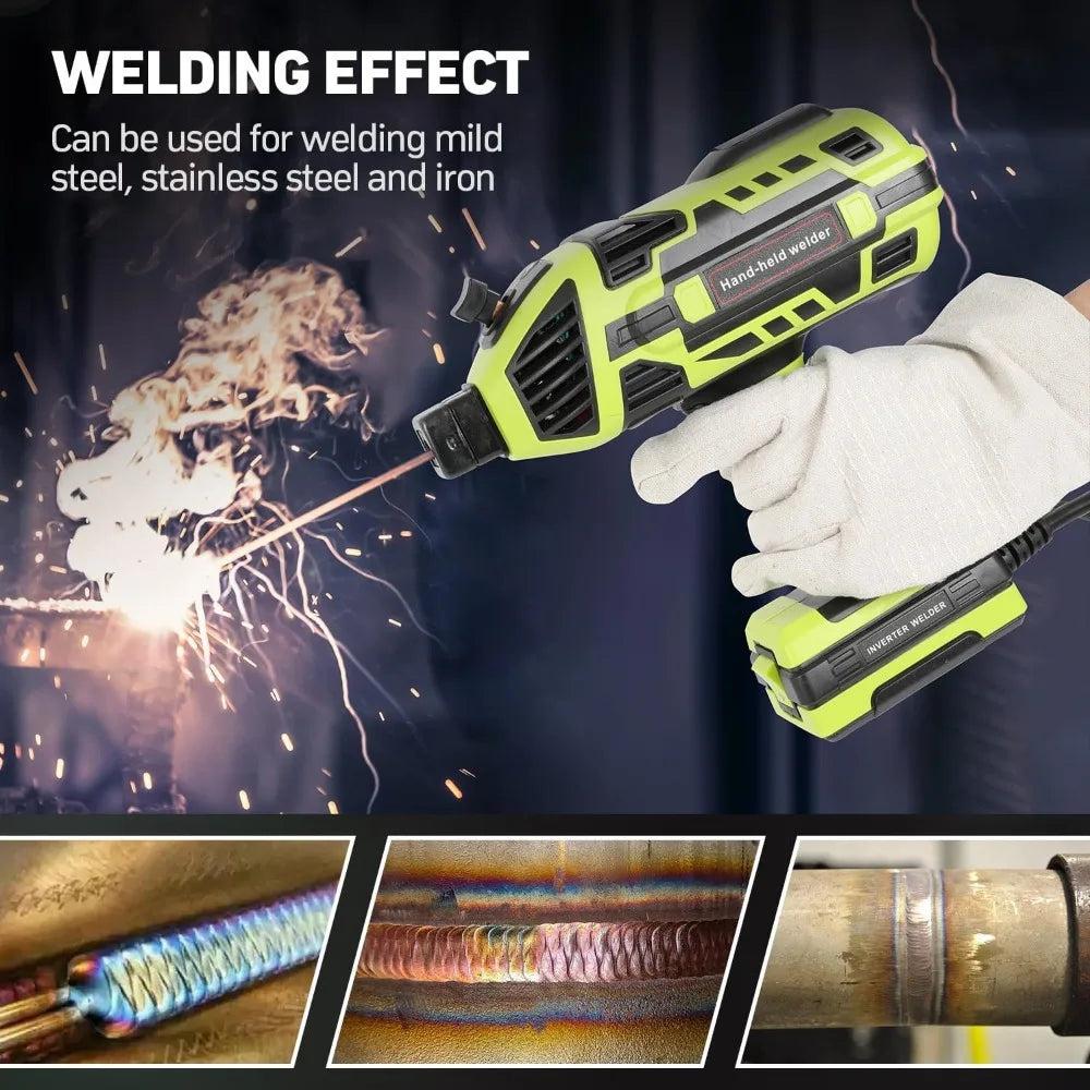 Handheld Welding Machine 110V Portable Welding Machine with IGBT Inverter 6 Variable Current Adjustment 20-120Amp ARC Welder Gun