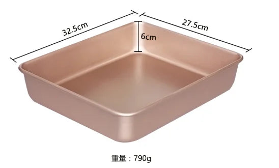 Rectangular Non-Stick Metal Baking Tray for Cake Bread Baguette Oven Bakeware 9 Inch 11 Inch 12.8 Inch