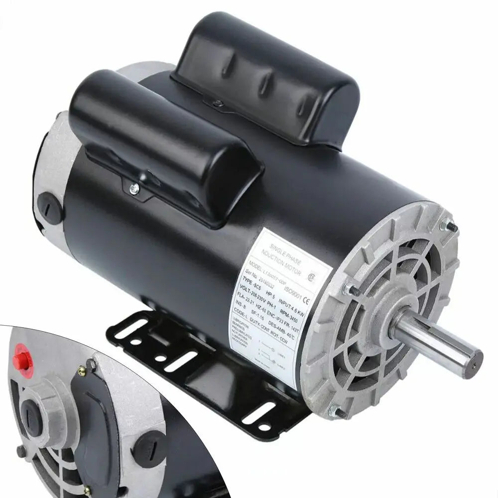 5 HP 3450 RPM Air Compressor 60 Hz Electric Motor 208-230 V Century 7/8'' Shaft