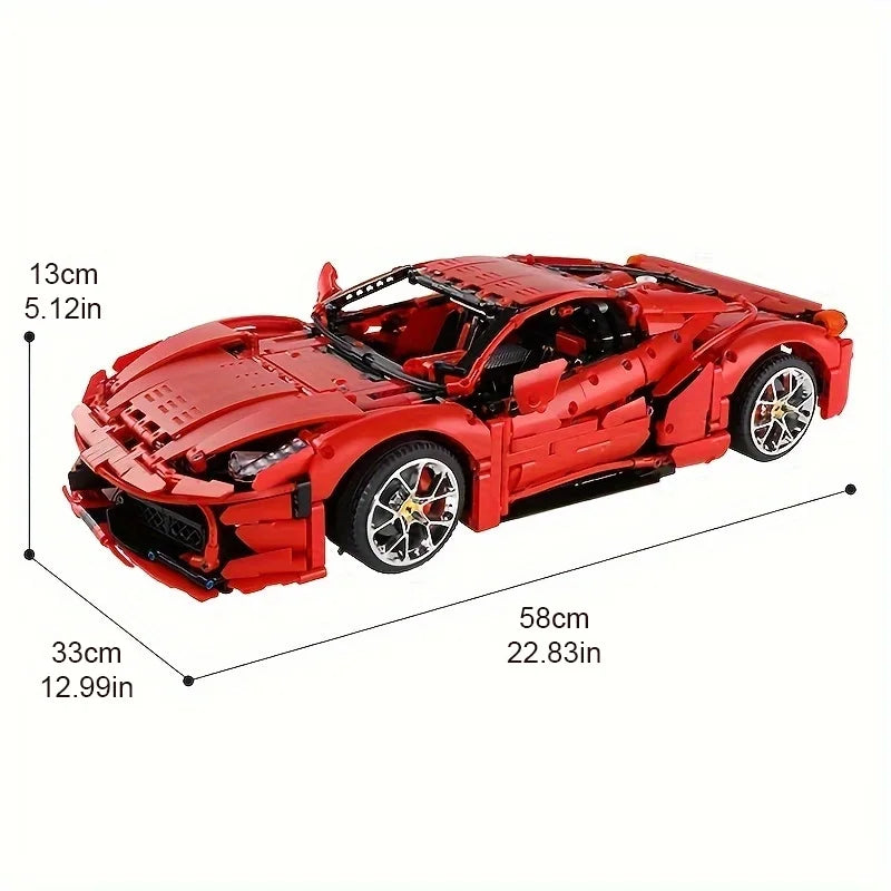 1:8 Building block assembly for adult racing cars, high-quality sports cars, car mechanical models, modified toys