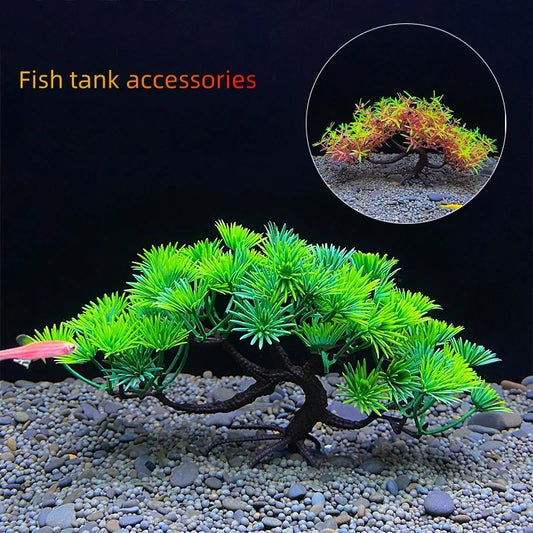 Aquarium Bonsai Tree Artificial Plant Fish Tank Decoration Freshwater Betta Goldfish Ornament