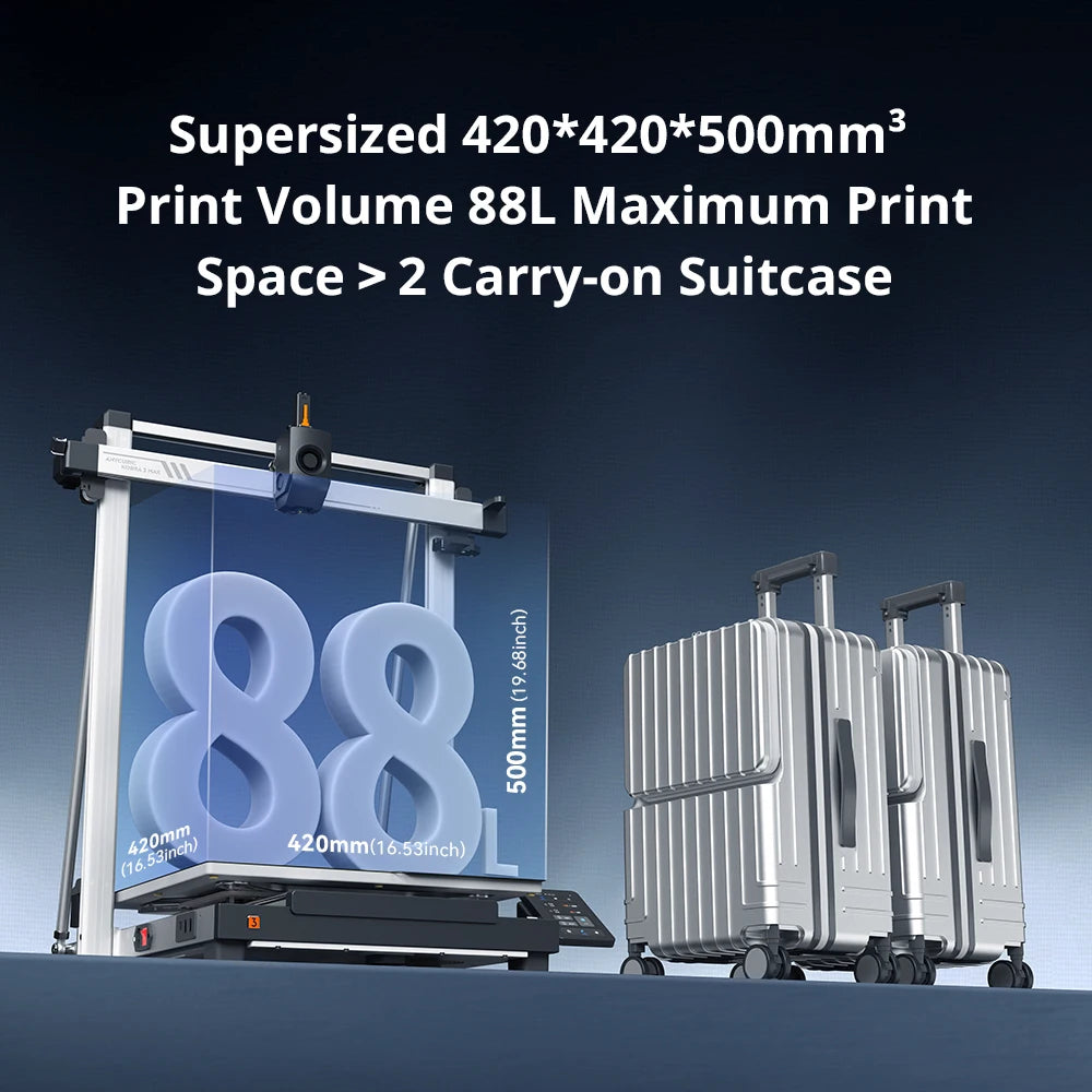 ANYCUBIC Kobra 3 Max Multi-Color 3D Printer Max 600mm/s Print Speed Large Build Size 500*420*420mm Smart APP Control