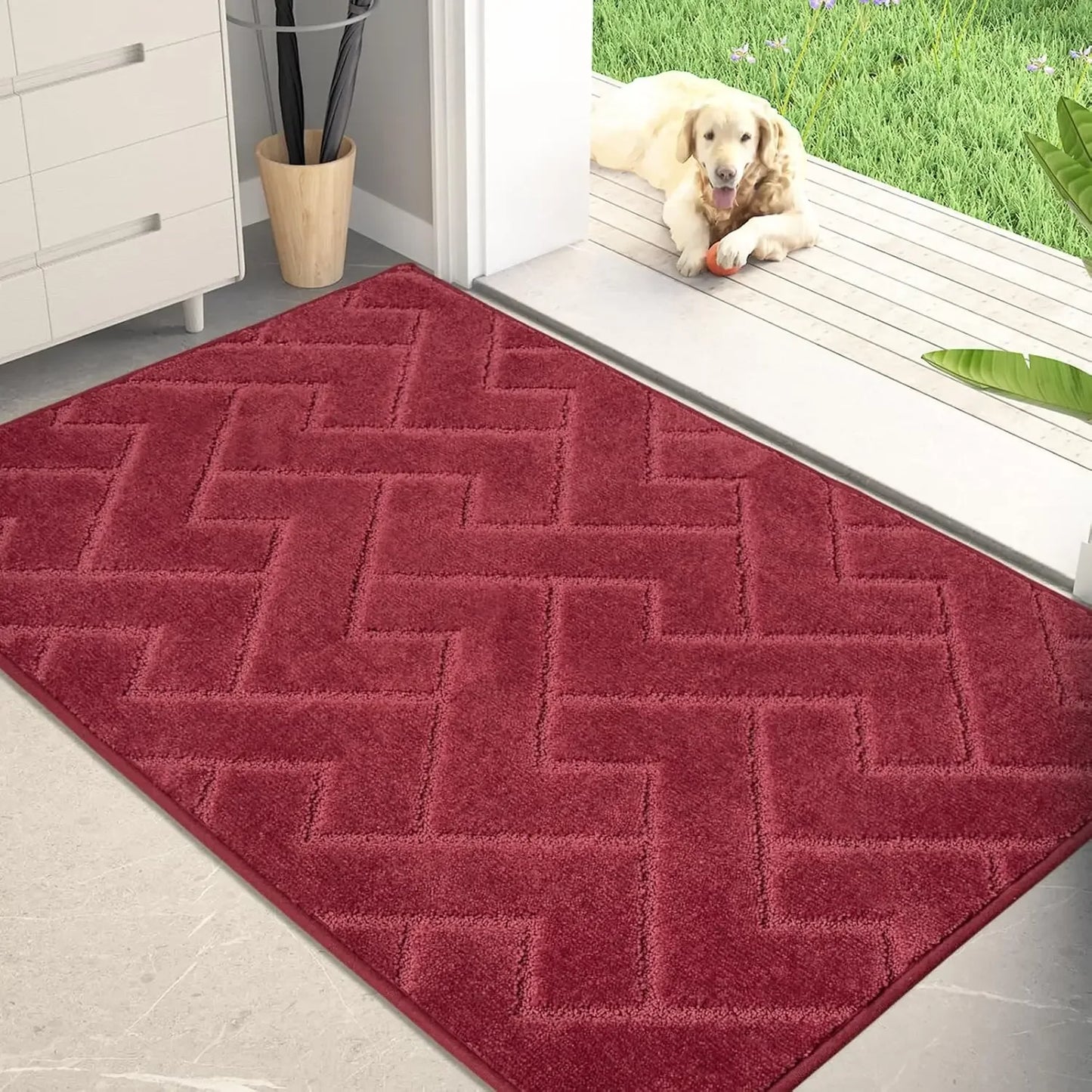 Dirt Trapper Door Mat 34 X 59 Non Slip Machine Washable Entry Rug Shoe Scraper Dog Doormat Super Absorbent Welcome
