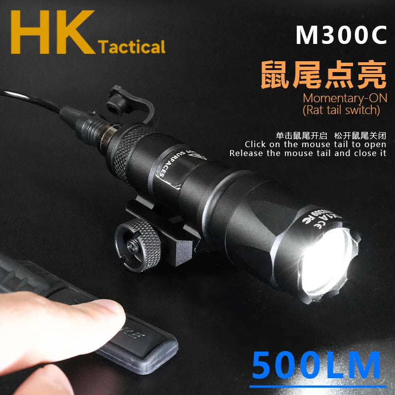 SF M300C M600C M600 Airsoft Flashlight Tactical Torch Rifle Hunting Weapons Scout Light PEQ15 Red Dot Indicator Fit 20mm Rail