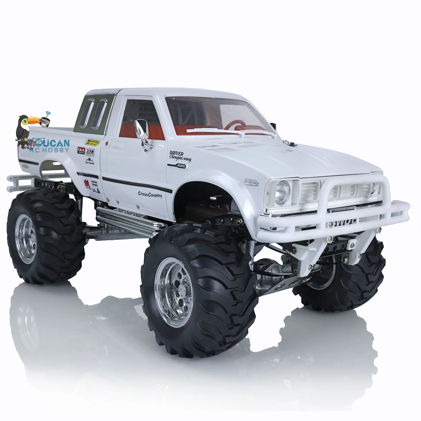 US Stock HG 1/10 4x4 4WD RC White P407 Pickup Rally Car Racing Crawler Truck KIT Chassis Gearbox Model Outdoor Toy for Boys Gift