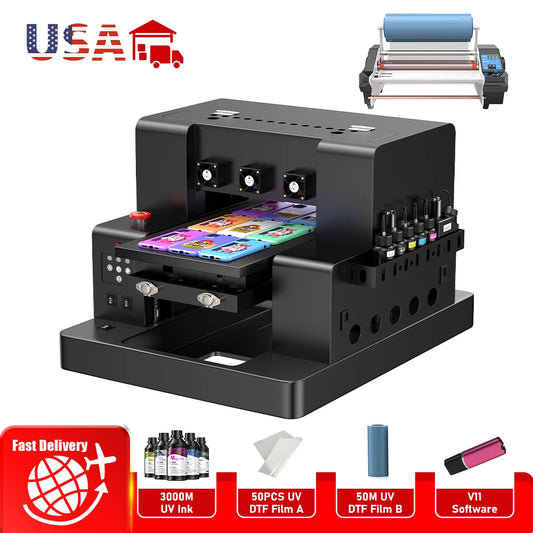 US EU Stock DTF Printer A3 A4 For Epson XP600 L805 DTF Printer uv dtf printer A3 Directly To Film t shirt Printing Machine