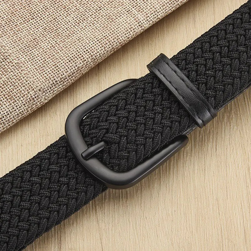 Unisex Woven Elastic Belt Casual Outdoor Sports 3.3 cm