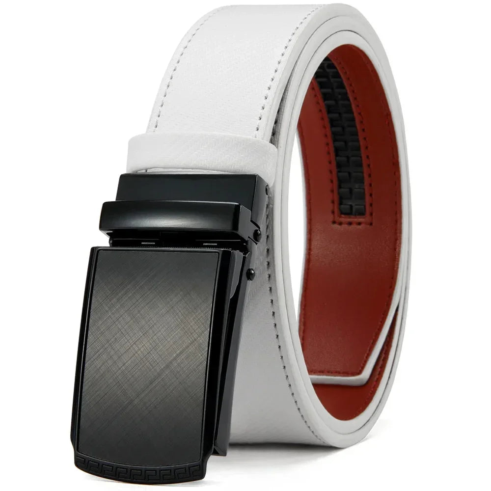 Automatic Genuine Leather Belt For Men Black Designer