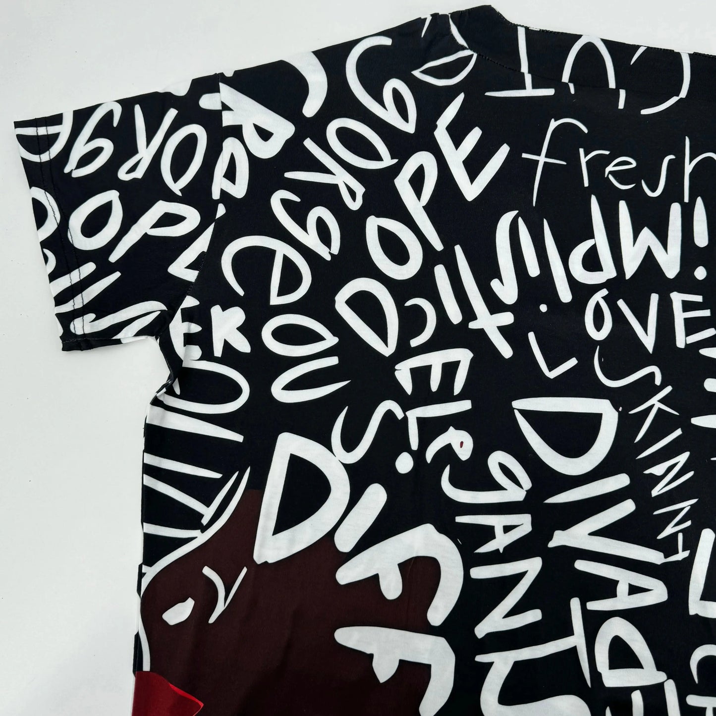 Large size fashionable slim loose dress letter printing comfortable large size women's clothing
